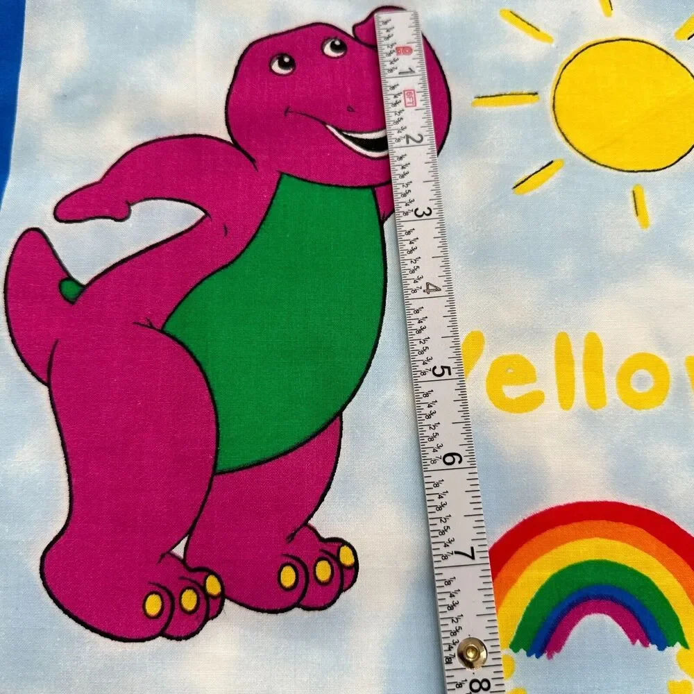 Barney Book of Colors Rainbow Fabric Book Cotton Craft‎ Panel Vintage Cut & Sew